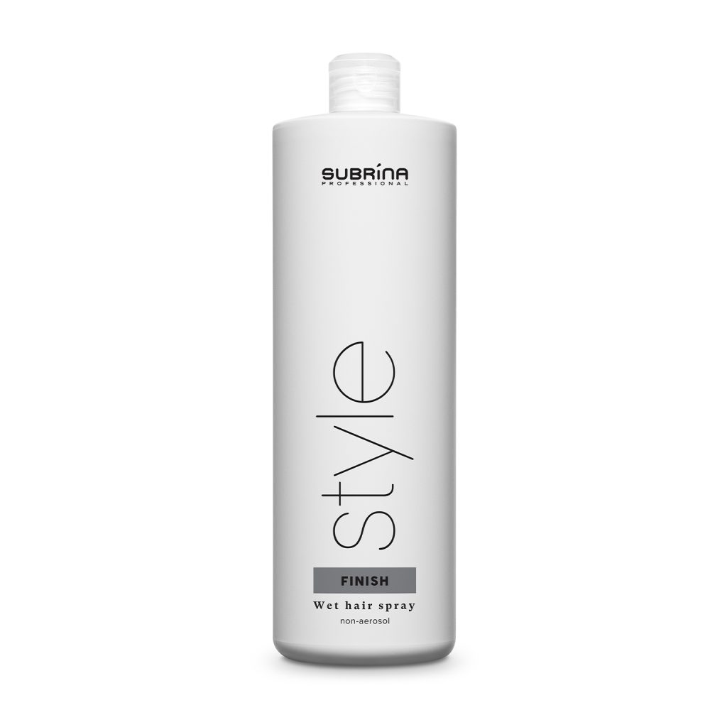 Subrina Professional Style Finish Non-Aerosol Wet Hair Spray, 1000 ml - Spray fixativ non-aerosol cu fixare foarte puternică