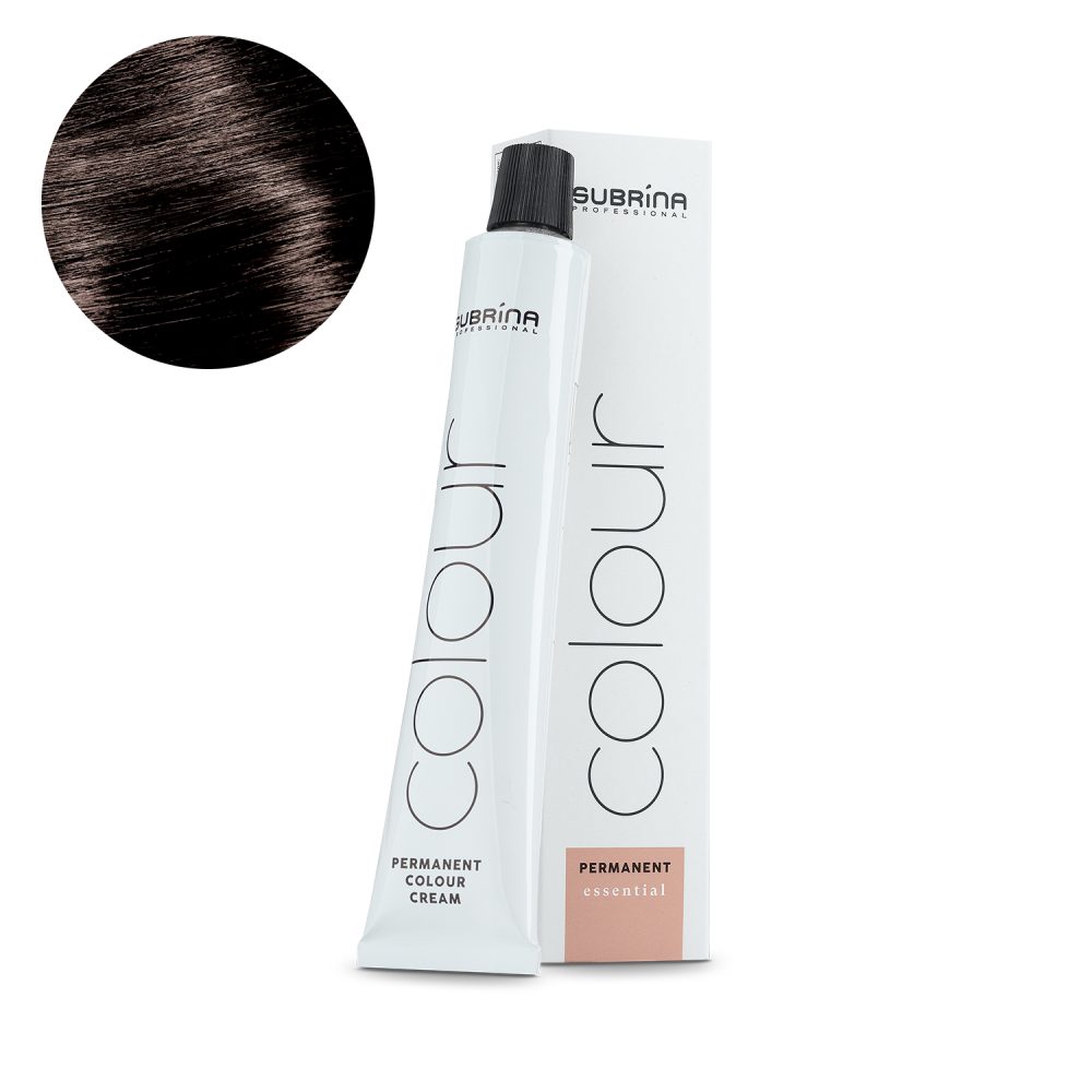 Subrina Professional Permanent Colour Essential 3/0, 100 ml - Vopsea permanentă pentru păr