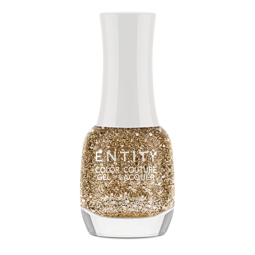 Entity Beauty "Drops of Gold" Gel-Lacquer - Gel-lac hibrid pentru unghii, 15 ml