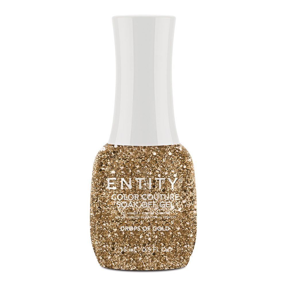 Entity Beauty "Drops of Gold" Soak Off Gel - Gel Soak Off pentru unghii, 15 ml