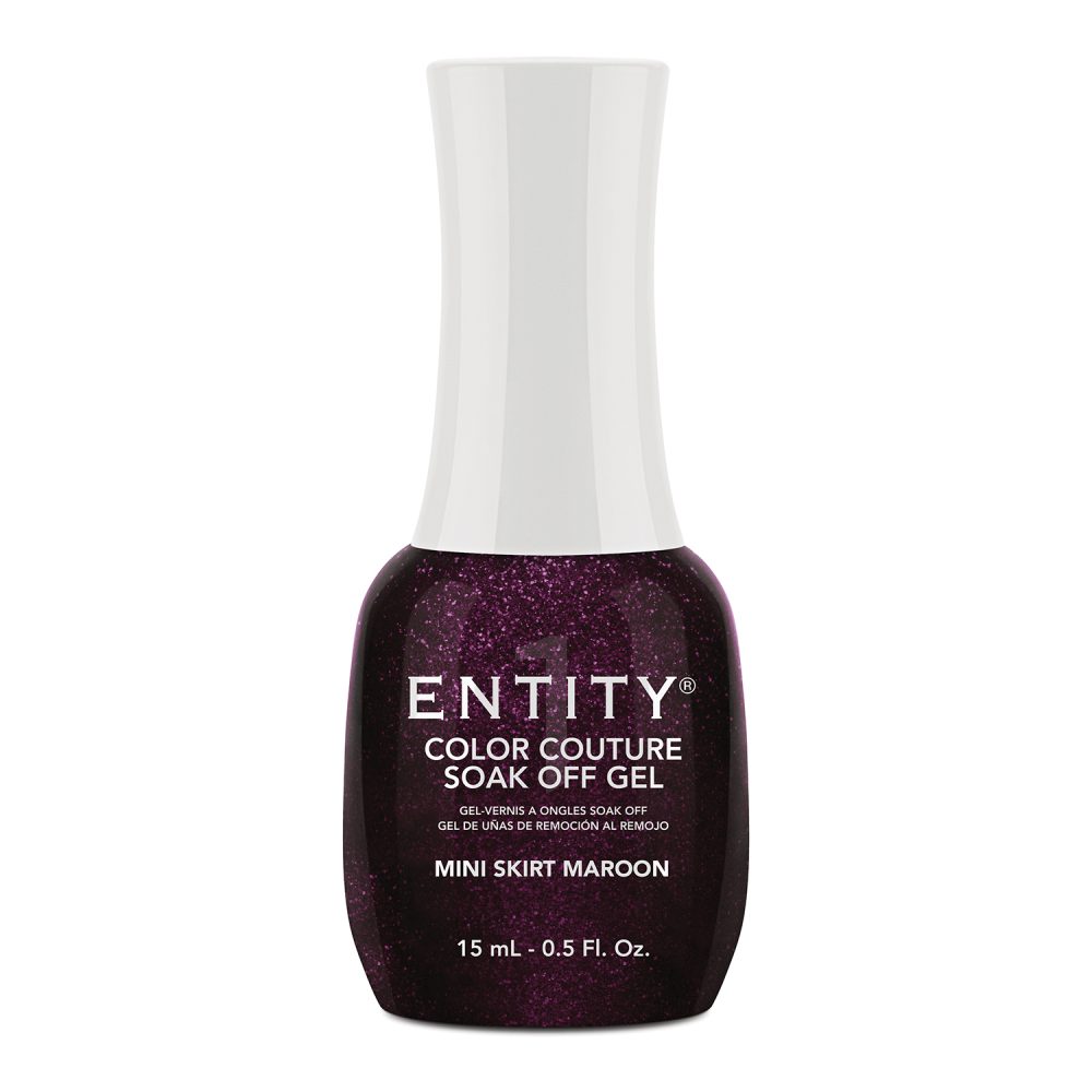 Entity Beauty "Mini Skirt Maroon" Soak Off Gel - Gel Soak Off pentru unghii, 15 ml