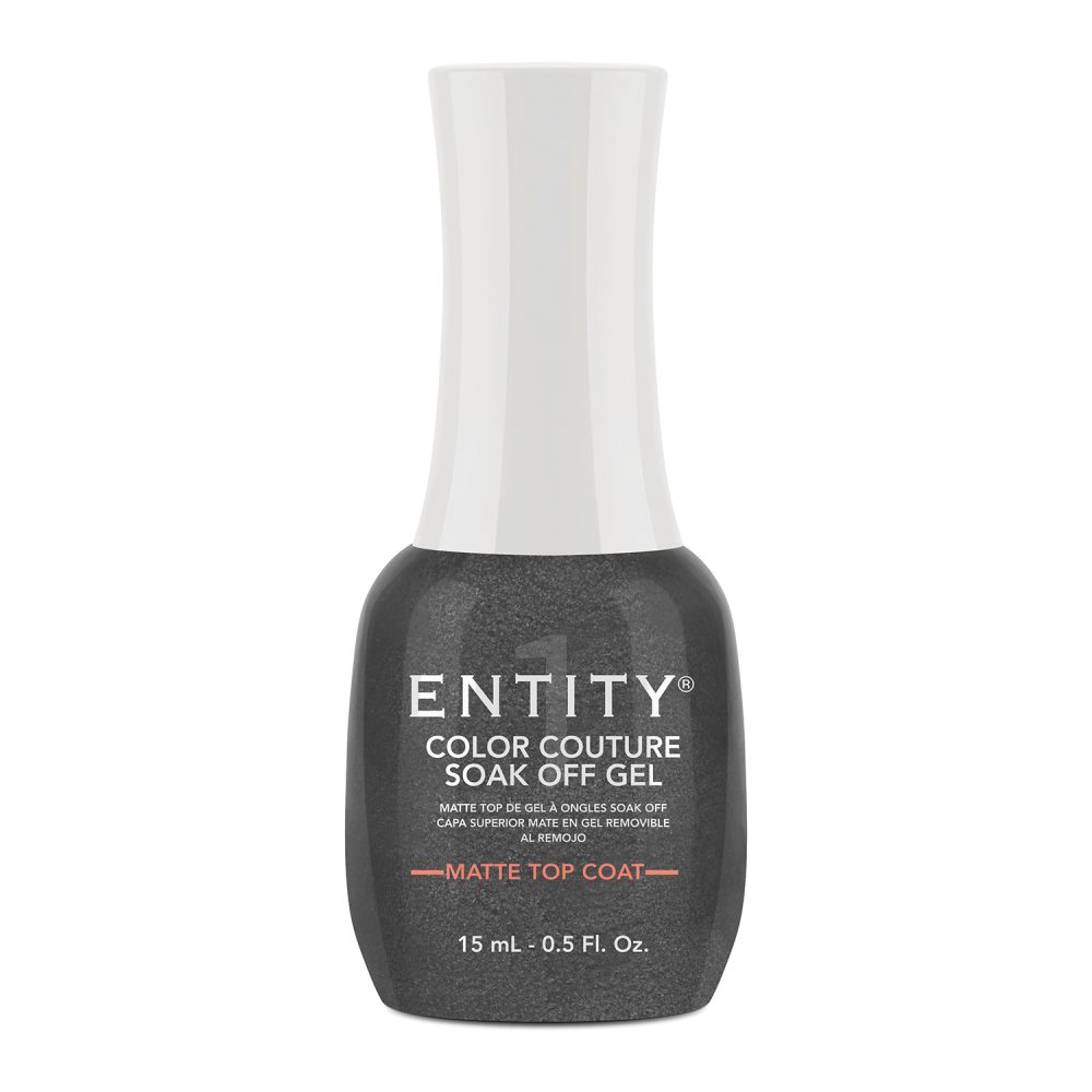 Entity Beauty Matte Top Coat Soak Off Gel - Protecție mată pentru Entity Beauty Soak Off Gel, 15 ml