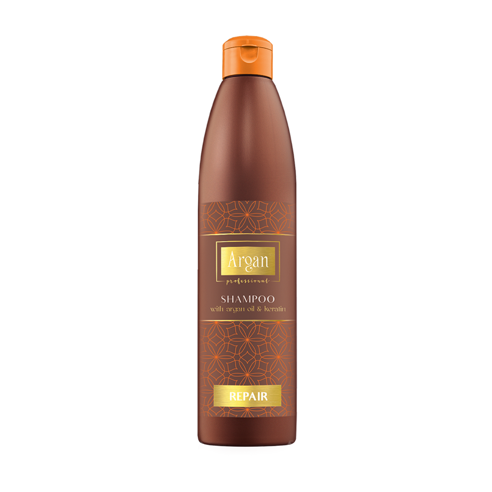 Argan Professional Repair Shampoo with Argan Oil & Keratin, 500 ml - Șampon reparator cu ulei de argan și cheratină pentru părul uscat și deteriorat