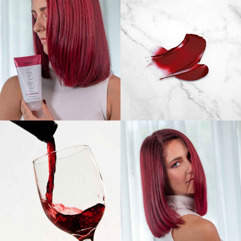 Subrina Professional Refresh Colour Mask Bordeaux, 150 ml - Mască nuanțatoare pentru reîmprospătarea culorii - imagine 2