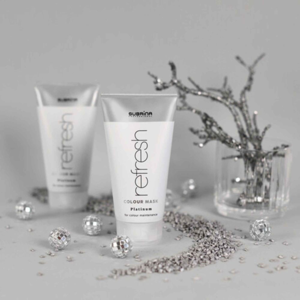 Subrina Professional Refresh Colour Mask Platinum, 150 ml - Mască nuanțatoare pentru reîmprospătarea culorii - imagine 4