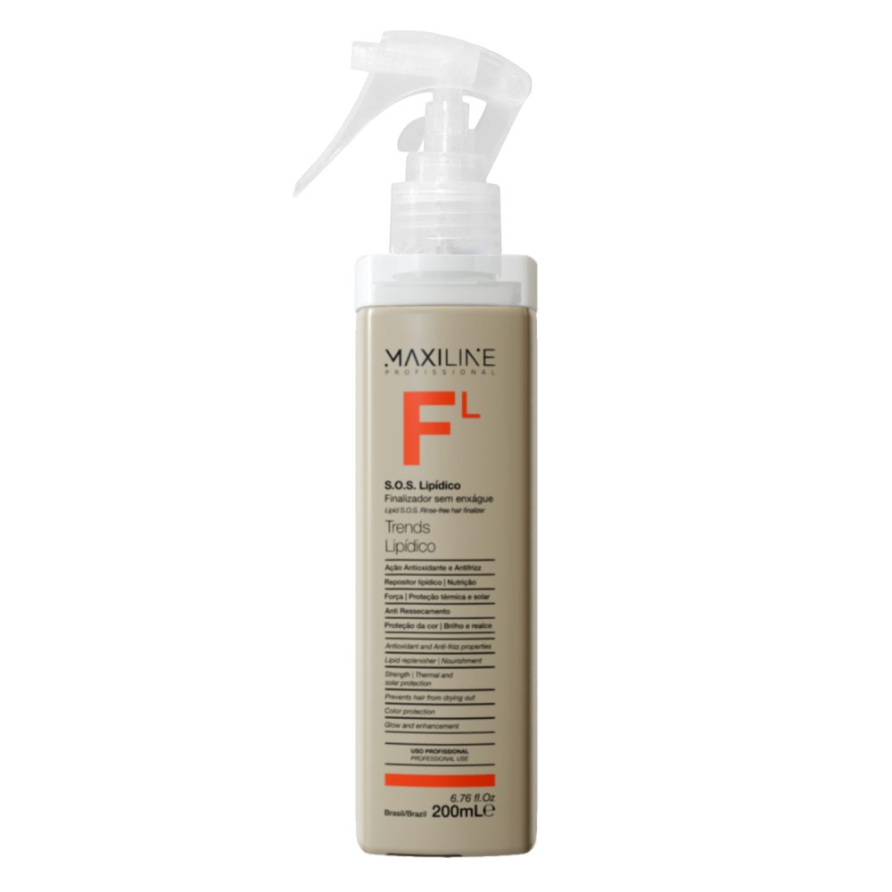 Maxiline Professional Trends Lipid SOS Rinse-free Hair Finisher, 200 ml - Fluid cu lipide, fără clătire, pentru îngrijirea părului decolorat şi vopsit, 200 ml