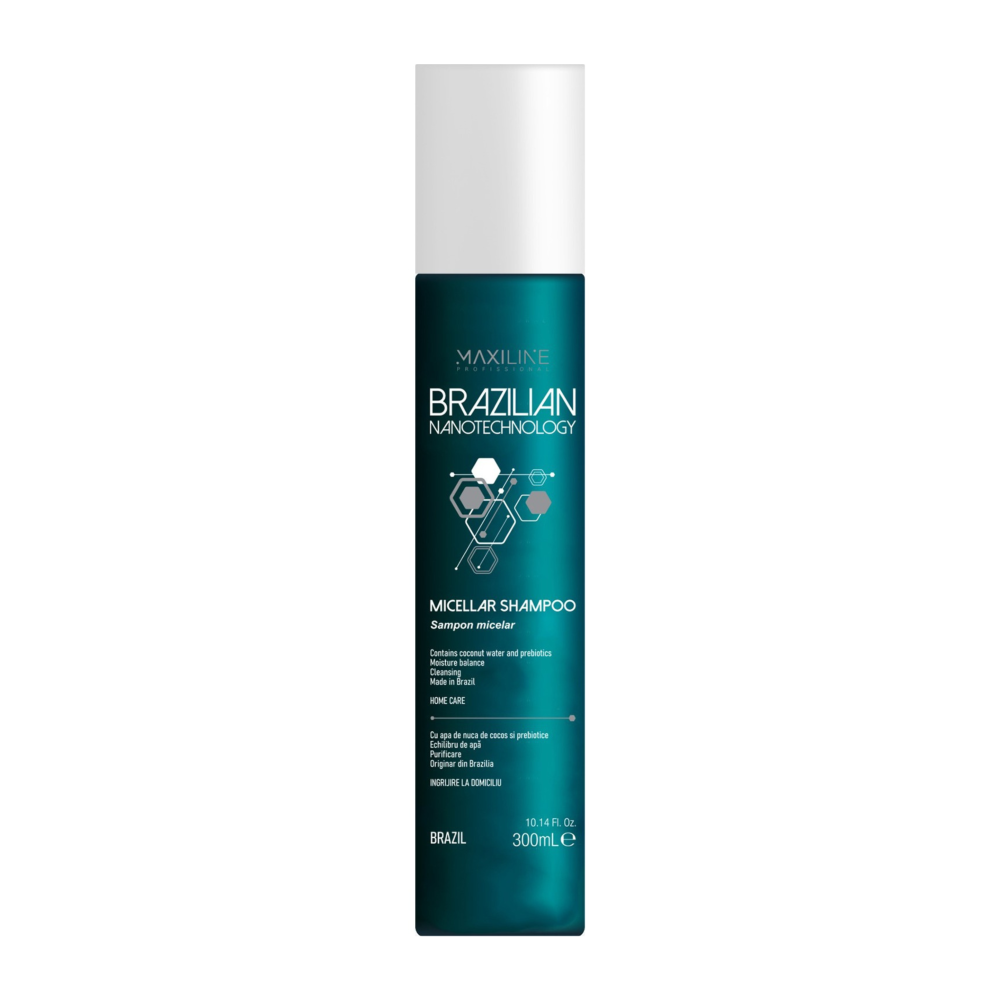 Maxiline Professional Nanotechnology Brazilian Straightening Home Care Micellar Shampoo, 300 ml - Șampon micelar, 300 ml