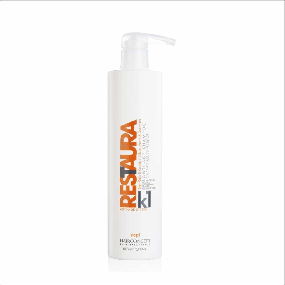 Hairconcept Professional Restaura K1 anti-age shampoo, Step 1, 500 ml - Șampon restructurant, pas 1